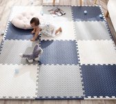 Bol.com Speelmat Baby - Speelmat Foam - Speelmat Foam opvouwbaar - 120 x 120 CM - 3 Kleuren Tegels aanbieding