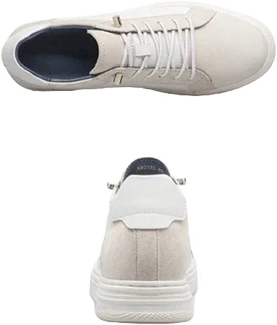 Baskets pour femmes augmentant la taille HeightBeast | +8 cm de plus | Chaussures rehaussantes | Grandir | Chaussures hautes décontractées | Semelles surélevées | Taille 43 | Crème