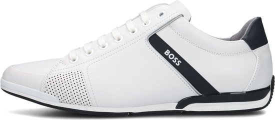 Boss Saturn Lowp Sneakers - Leer - Heren - Wit - Maat 44