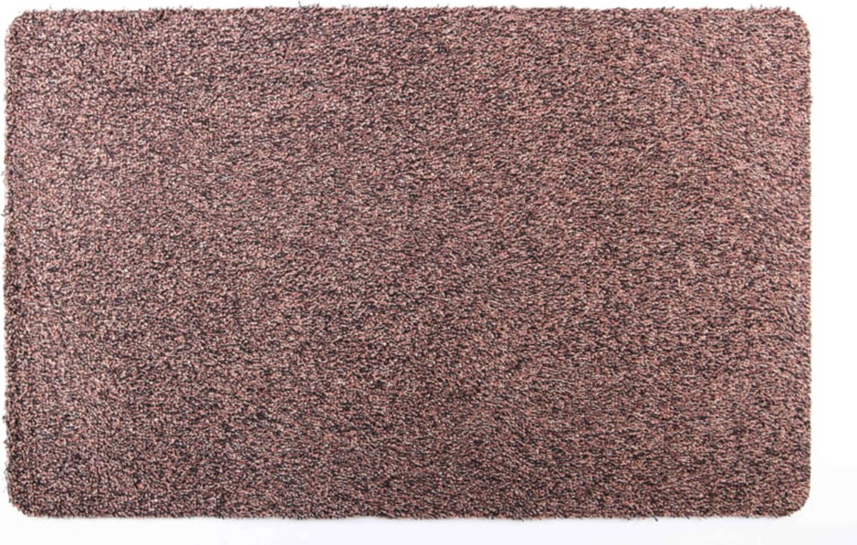 Cleanwalk droogloopmat - 50x80 cm - katoen - bruin/oranje 880 - PVC backing