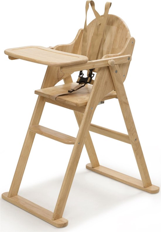 Safetots Deluxe Opklapbare Houten Kinderstoel, Natuurlijk, Kinderstoel voor Baby's en Peuters, Voorgemonteerd, Stijlvol, Praktisch en Ruimtebesparend van Safetots — afbeelding 2