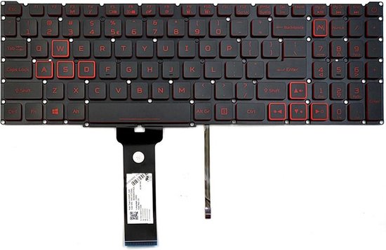 Clavier d'ordinateur portable adapté aux séries Acer Nitro AN515-54 / AN517-51 / AN517-52 / AN515-55 - P/N : N18C3