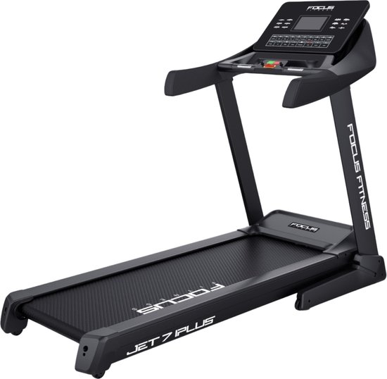 Focus Fitness Jet 7 iPlus - Loopband - Incl. Tablethouder en Bluetooth - Inklapbaar/Opklapbaar - Fitnessapparaat - 1-18 km/u - 36 Trainingsprogramma's - Hardloopband voor thuis