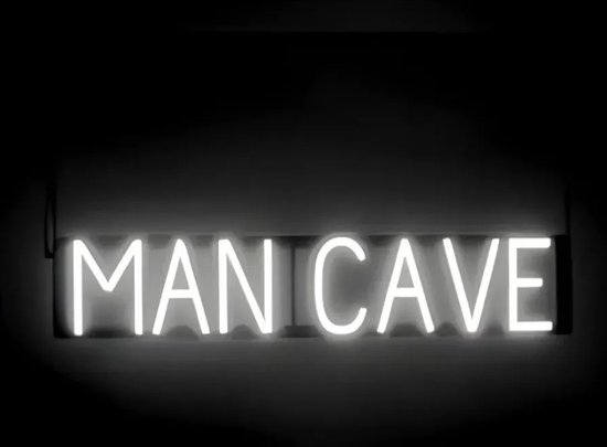 MAN CAVE - Néon publicitaire Néon LED Enseigne lumineuse | SortBrite | 81, 44 x 16 cm | 6 modes de gradation et 8 animations lumineuses | Éclairage au néon pour panneaux publicitaires