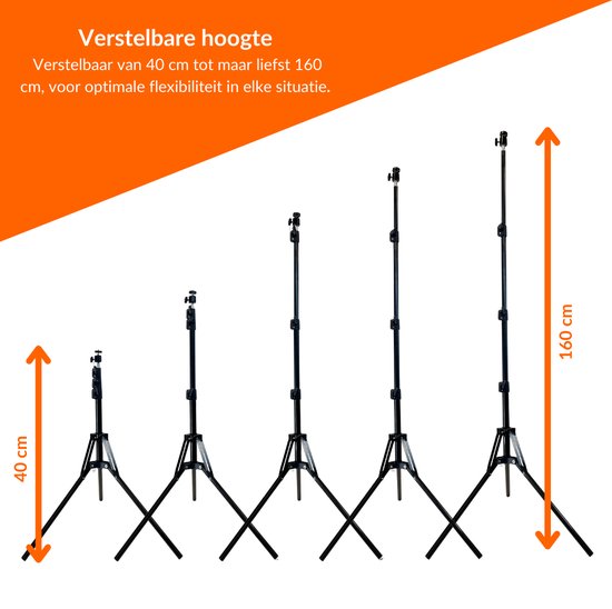 Statief smartphone en camera met telefoonhouder - statief telefoon en camera - 160 cm hoog - inclusief bluetooth afstandsbediening - cadeau tip