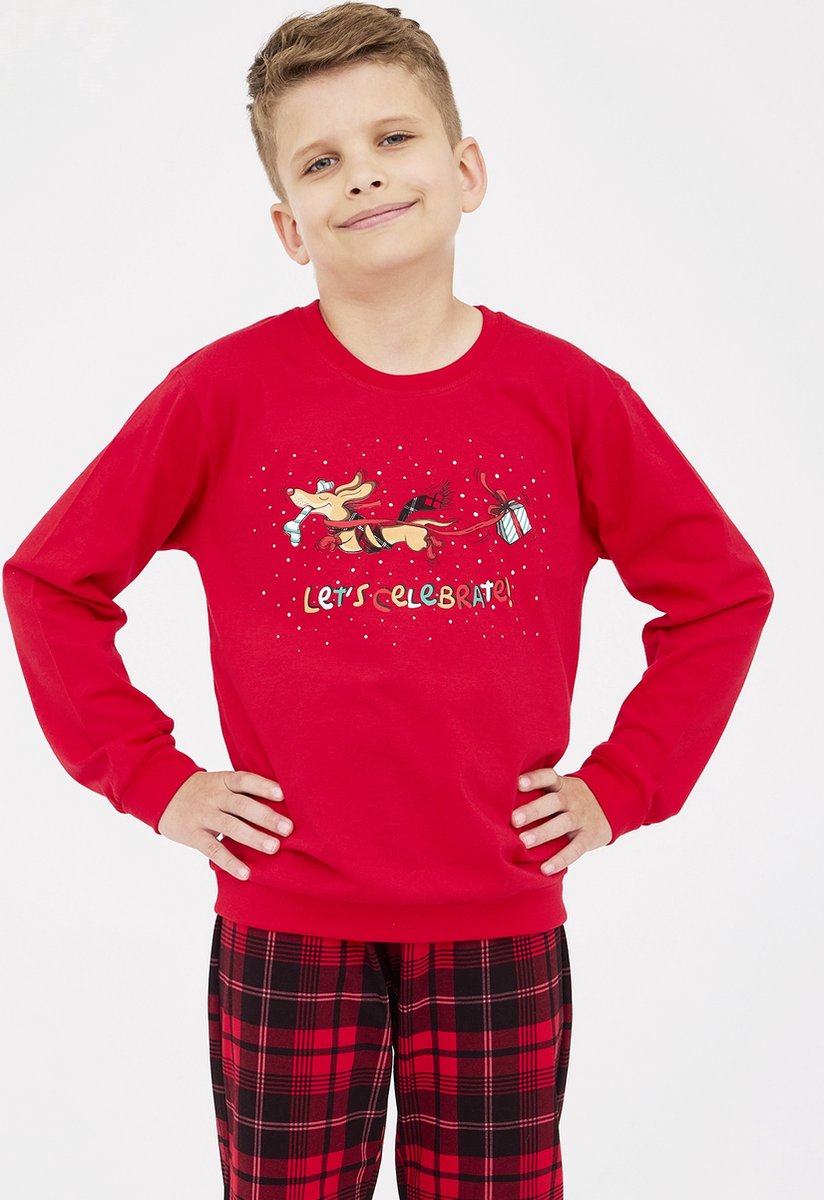 Cornette Jongens Pyjama Lange Mouw Lange Broek Winter Kerst Matching Gezin Familie Celebrate 593/156 966/156 158/164