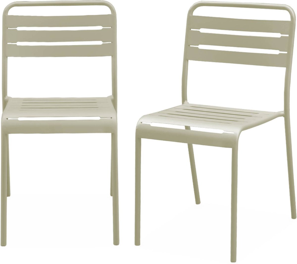 sweeek - Set van 2 tuinstoelen metaal - amélia