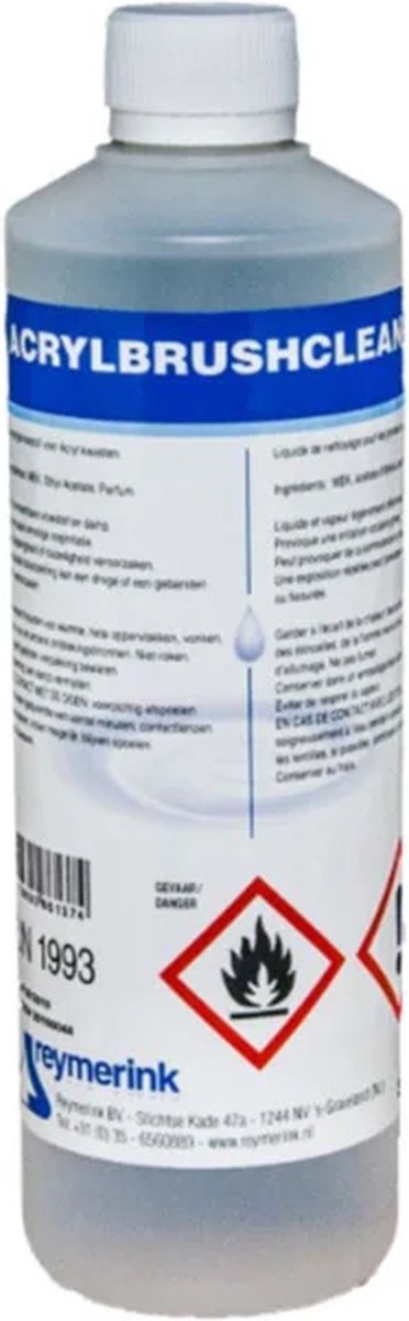 Reymerink - Acrylbrush Cleaner 1000ml | Desinfectie voor PMU, Tattoo, Beauty, Styliste, Kapper Studio & Laser Salon Huisarts Tandarts Praktijk | Laserkliniek | Desinfectiemiddel | Desinfectiespray | Pure Alcohol | Tatoeage Praktijk Schoonmaak