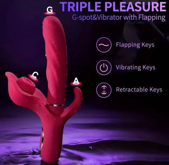 Vibromasseur Stimulant Rose En Silicone - Pour Clitoris, Vaginal Et Anal - Marque Birdsexy - Neuf