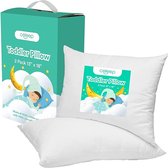 Celeep Luxe Kinderkussens - 2 Stuks - Anti Allergisch - Kinderkussen - 33 x 46 cm - Extra Zacht - Hoofdkussen Kind - Peuterkussen - Babykussen - Wit