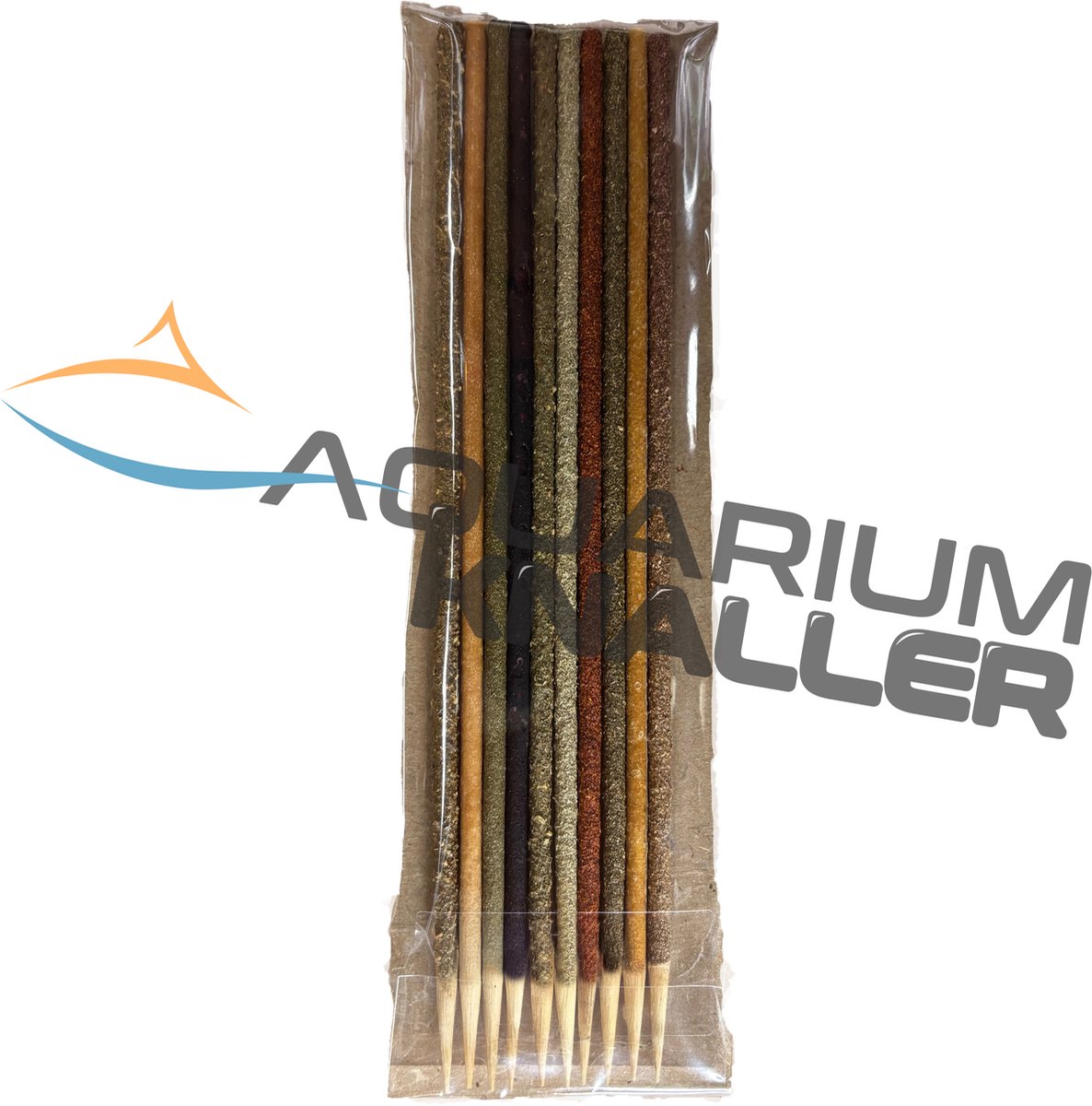Aquarium Knaller - Garnalenlollies aquarium - Garnalenvoer - 18 cm variatie pack (10 stuks)