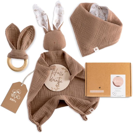 Youuys Babycadeauset, babycadeau voor jongens en meisjes, houten kist