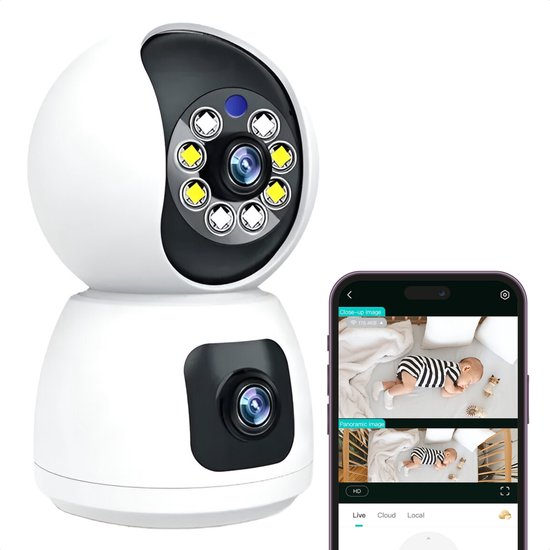 Happy Sprout Baby Monitor Camera Babyfoon met Wifi - Happy - €27,99