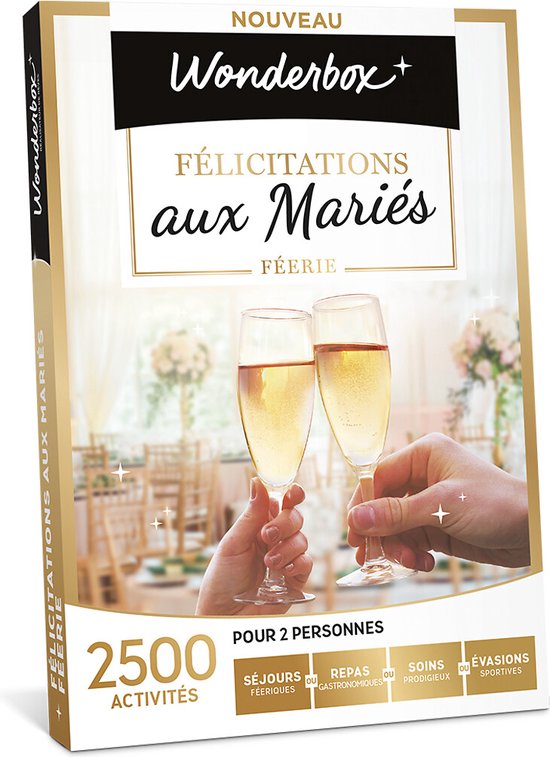 Wonderbox Coffret cadeau - Félicitations aux mariés - Féerie