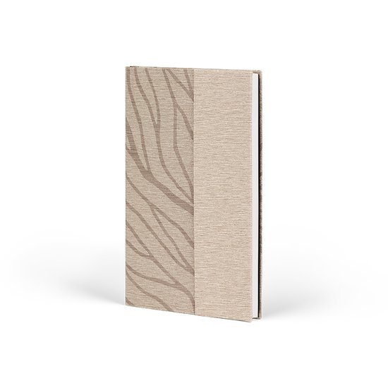 Cahier Castelli Milano A5 Waves - beige - contenu ligné - 130x210 mm - Made in Italy