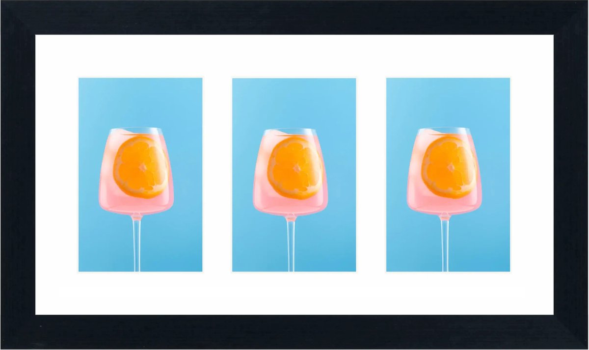 SecaDesign Fotolijst voor 3 foto's 13x18 - SecaDesign Fika - Drieluik fotolijst - Zwart - Fotokader