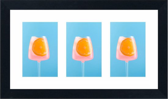Cadre photo pour 3 photos 13x18 - SecaDesign Fika - Cadre photo triptyque - Zwart