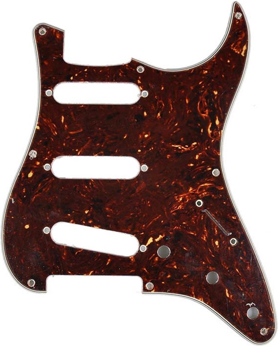 Fender 991349000 pickguard ‘57 Vintage Strat, SSS, 8 screw holes, 4-ply, tortoise shell