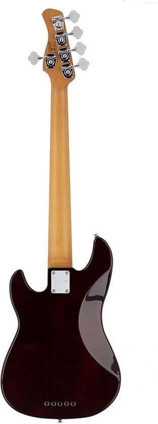Sire Basses P5R A5/TS Elzenhouten 5-snarige passieve basgitaar tobacco sunburst