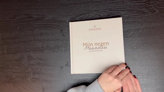Amolivia 9 Maanden Zwangerschapsdagboek - Mijn 9 Maanden Dagboek - Negen maanden invulboek - Crème