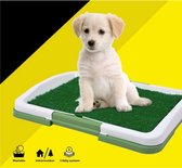 Hondentoilet - Puppy Training Pads - Geurbestendig & Hondvriendelijk Kunstgras - Uitneembare Opvangbak - Voor Puppy's & Kleine Honden - Indoor en Outdoor - 47 x 34 cm - Grandioss®