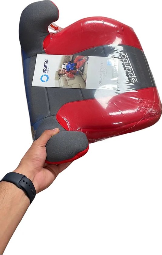 Sparco Zitverhoger F100KI Rood/grijs i-Size 125-150cm (ECE-R129/03) - Veilig en Comfortabel