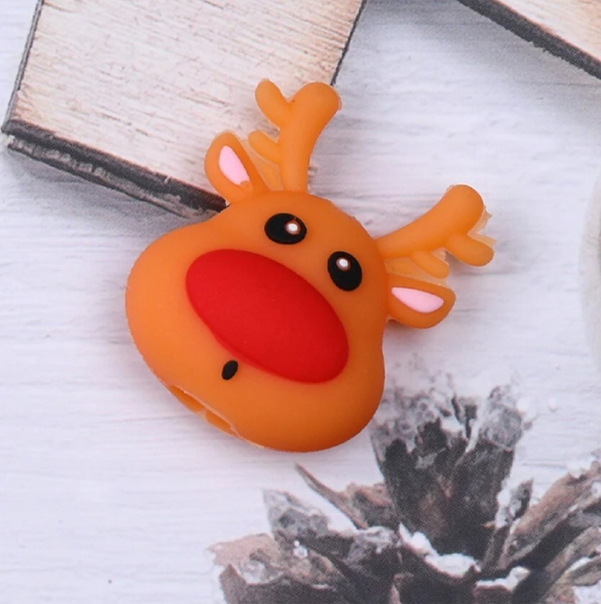 H.A.M.A. - Kabel Beestje - Cable Muncher - Cable Bite - (nr.1) Rudolph Reindeer / Rudolf Rendier - X-Mas Kerst Christmas - IPhone / Android Mobiele Telefoon – volwassenen jeugd kinderen – unisex – casual feestdagen winter