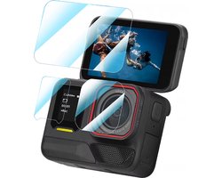 Protecteur d'écran adapté pour Insta360 Ace Pro 2 Action Cam - Verre trempé - Set complet - Protecteurs d'écran de haute qualité - Tempered Glass 9H - 1 jeu - 2x LCD & 1x Objectif - TechDefend