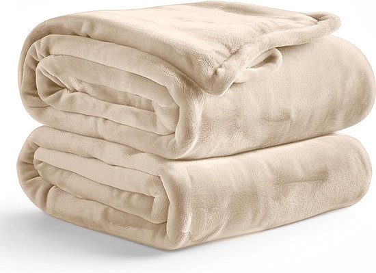 Exclusivo Mezcla Twin size zachte fleece deken, 150 x 200 cm stijlvolle jacquard fluwelen deken voor bed, donzige gezellige lichtgewicht voor het hele seizoen, koffie
