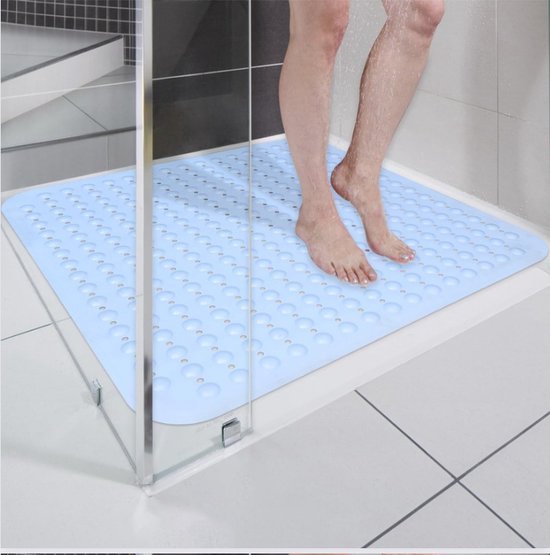 Douchemat, antislip, 60 x 60 cm, anti-schimmel, sneldrogend, pvc-luchtfamassage, zacht