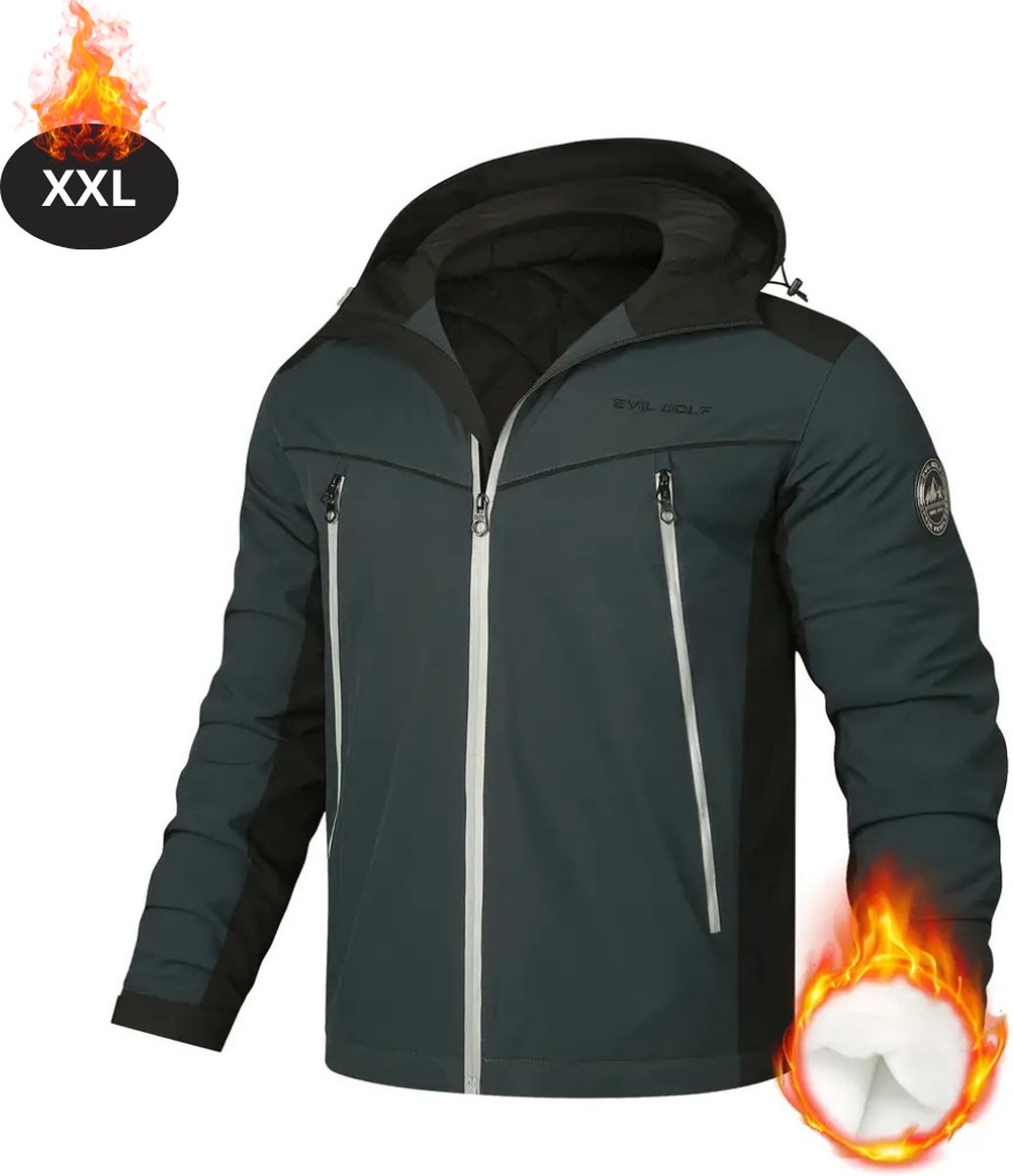 Nivard Skipak SkiBroek Skijas Ski Suit Wintersport Heren Winter Warm Fleece Grijs