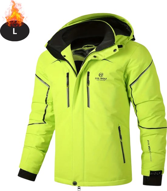 Nivard Combinaison de ski - Pantalon de ski - Veste de ski - Combinaison de ski - Sports d'hiver - Homme - Hiver - Polaire chaude - Vert - Taille L