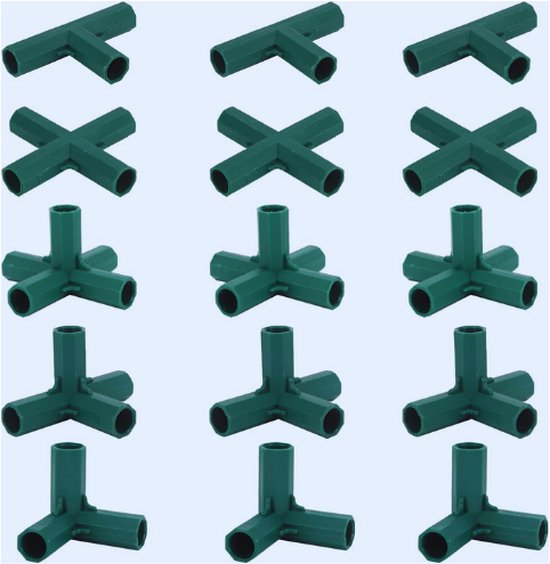 Functionele 12 stks PVC Pijp Connectors voor DIY Kas en Meubelbouw