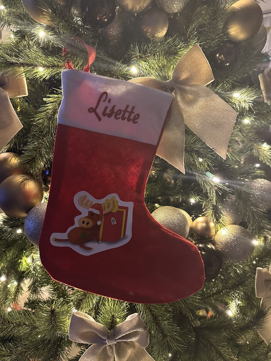 Gepersonaliseerde kerstsok - Kerstsok met naam - Gepersonaliseerd - Kerst sok met naam - Kerstmis - Eland