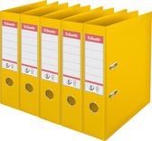 Esselte Nr.1 Vivida Ordner - Rugbreedte 75 mm - Voordeelverpakking (5 stuks) - Geel