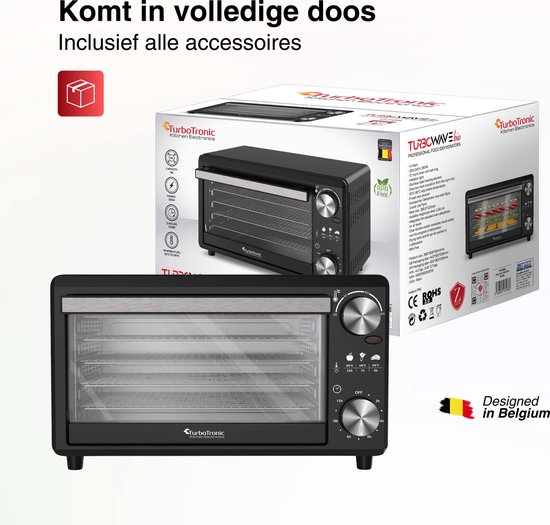 TurboTronic FD14 Voedseldroger - Droogoven - 14 Liter - Zwart