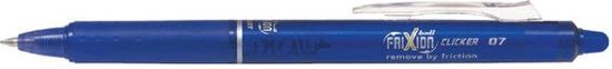 Pilot Frixion – Clicker balpen 0.7mm – blauw – 1 stuks