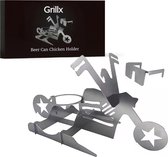 GrillX Beer Can Chicken Houder - Kiphouder Motorcycle - Kamado BBQ Accesoires - Bierkip - Barbeque Gereedschap - Chicken Sitter