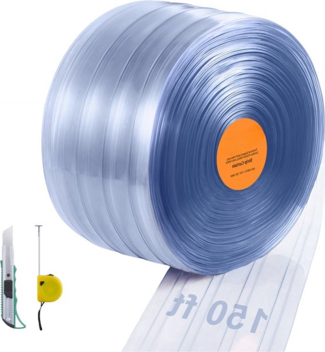 Strokengordijn PVC 20x4572cm - Inclusief Snijmes - Transparant & Flexibel