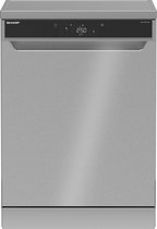 Bol.com Sharp QWNA4YF44AIEU - vrijstaande vaatwasser - energie label A - 14 couverts - besteklade + topsproeier - ZILVER aanbieding