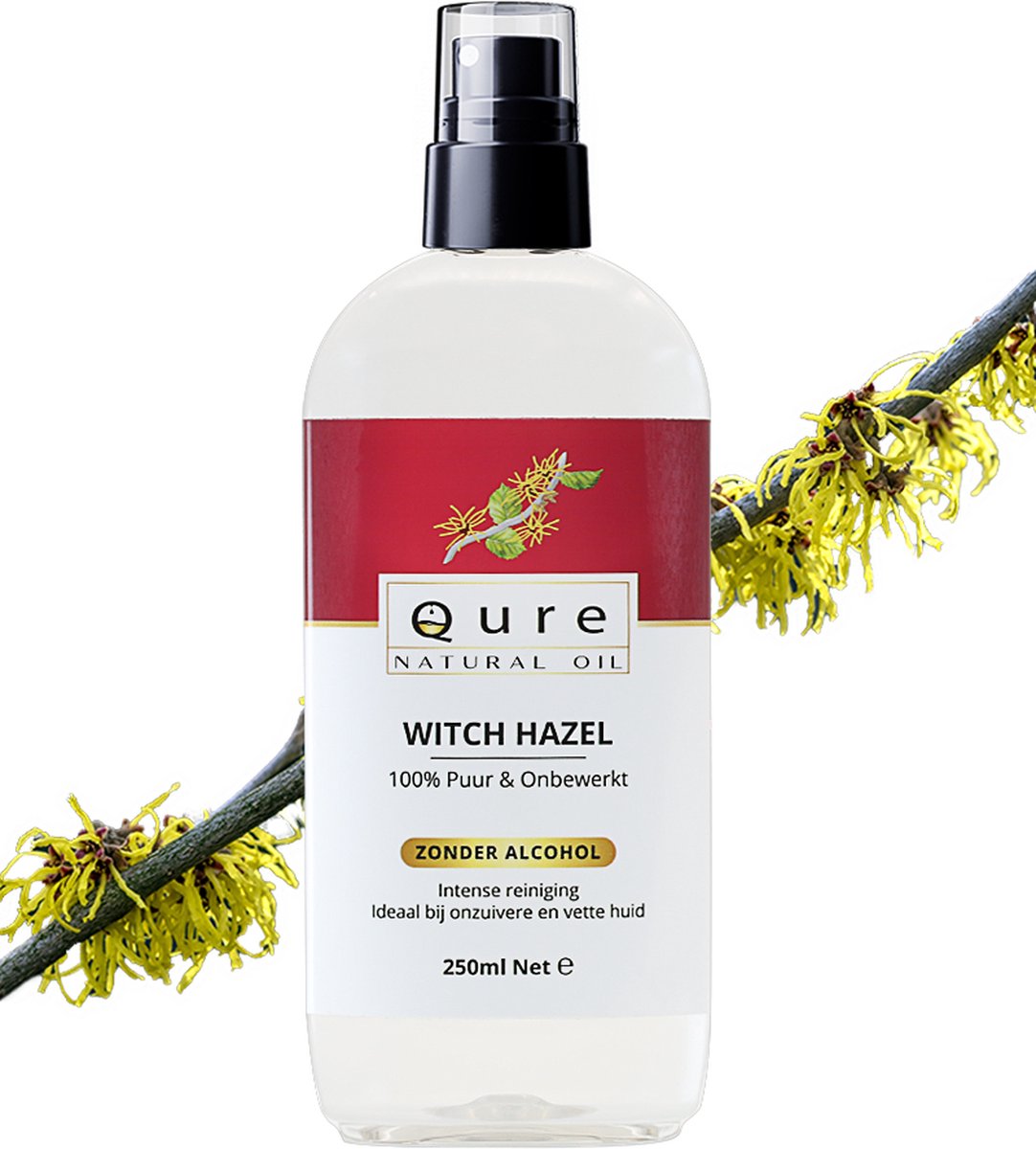 Goedkoopste Witch Hazel 250ml | Zonder Alcohol | 100 Puur & Onbewerkt | Hamameliswater - Toverhazelaar | Natuurlijke Toner