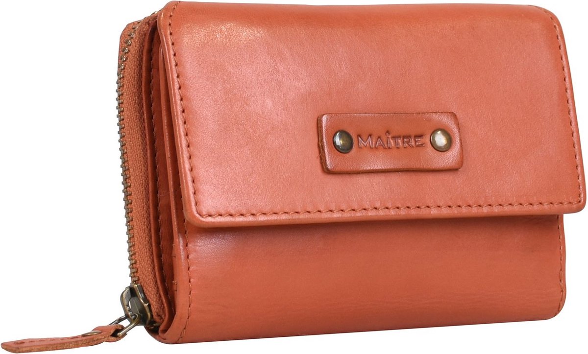 Maître Leren Portemonnee Steinbach Dagrete Purse Dark Orange Oranje
