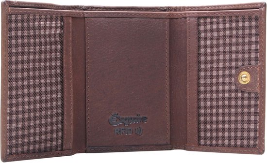 Esquire Cuir Porte-monnaie Chicago Wallet Brown Marron foncé