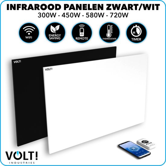 Wiltec Verwarmingspaneel, infrarood wandverwarming, 50 x 60 cm