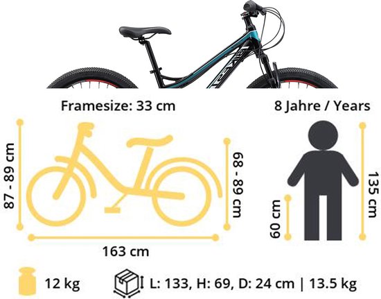 Bikestar hardtail MTB 21speed 24inch zwart/blauw van Bikestar — afbeelding 3