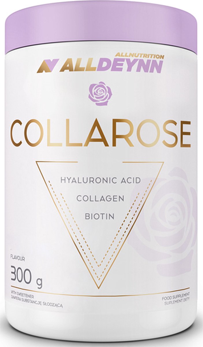 Goedkoopste Alldeynn | Collarose | Rund collageen | Natural | 300gr 50 servings | Hyaluronzuur | Biotin | Vrouwen | Supplement