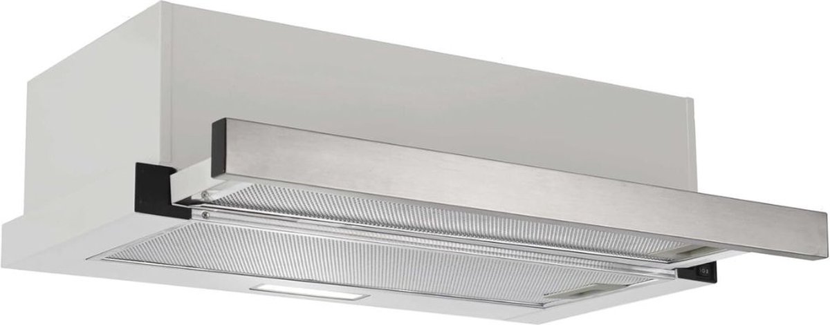 DD® Vlakscherm afzuigkap - Luchtafvoer - Afzuigkap - 18x60x28cm - Zilver