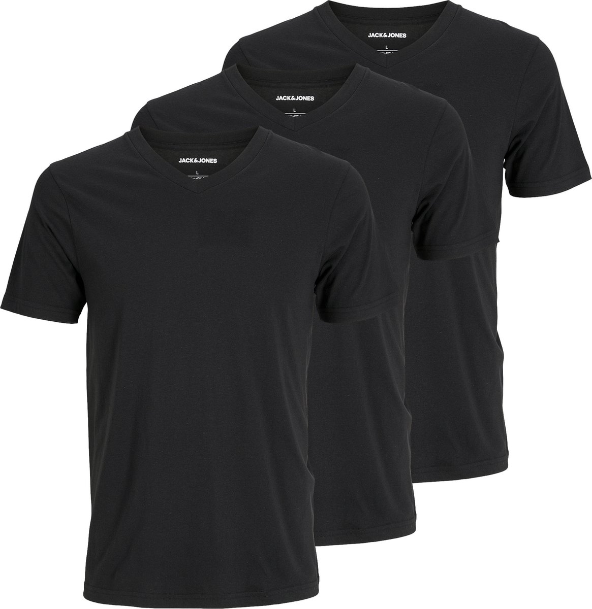JACK&JONES - JACBASICV-NECK TEE 3 PACK - Heren - T-shirts