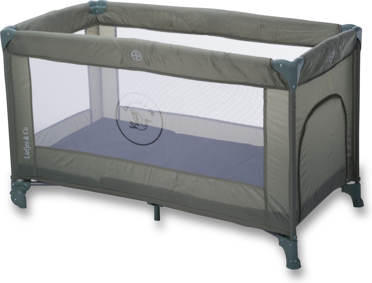 Bol.com Liefjes & Co Luna Campingbedje - Reisbedje - 120 x 60 cm - Groen aanbieding