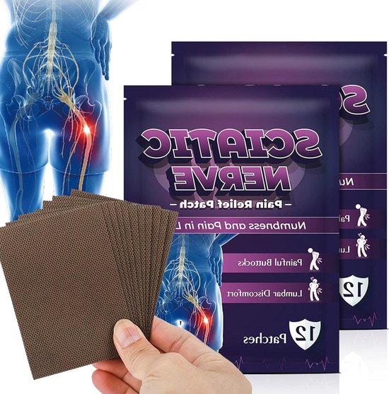 Patch Anti-douleur Mal De Dos Et Sciatique - Lot De 48 Feuilles, Soulagement Rapide, Couleur Violette